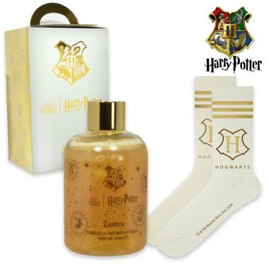 Harry potter lumos(b/doccia profumato glitterato 300ml + calzini oro)