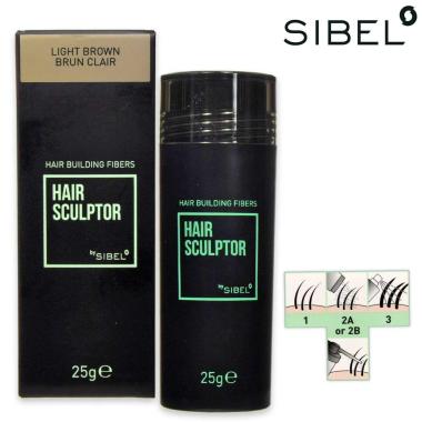 Sibel hs hair building fibres light brown 25g