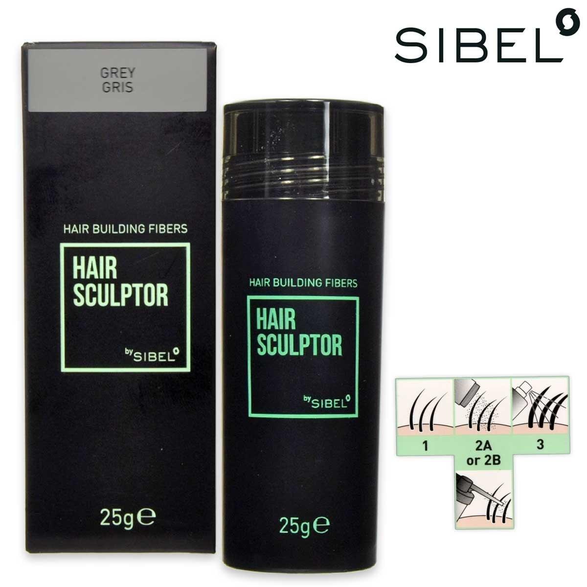 Sibel hair building fibres grey 25gr