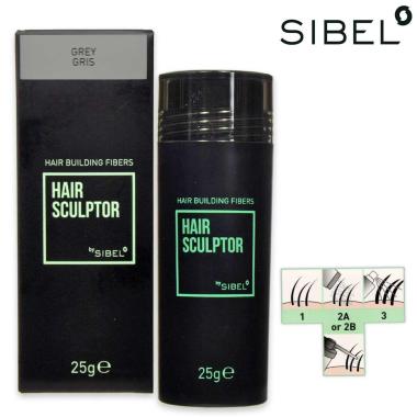 Sibel hair building fibres grey 25gr