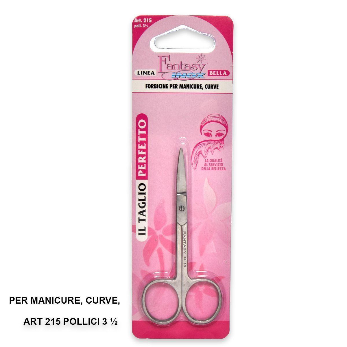 Forbici manicure curve inox 215 poll. 3 ½  paolucci