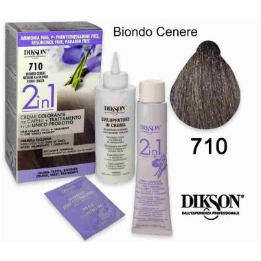 Dikson 2 in 1 crema color 710 biondo cenere