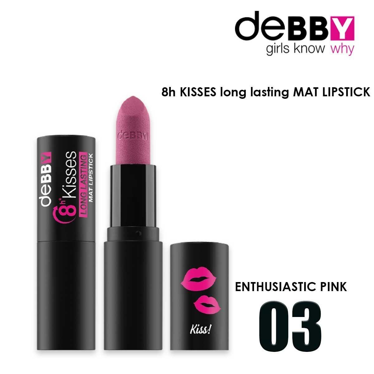 Debby rossetto long lasting mat 8h kisses 03 enthusiastic pink