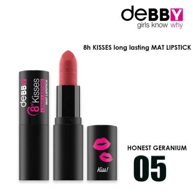 Debby rossetto long lasting mat 8h kisses 05 honest geranium