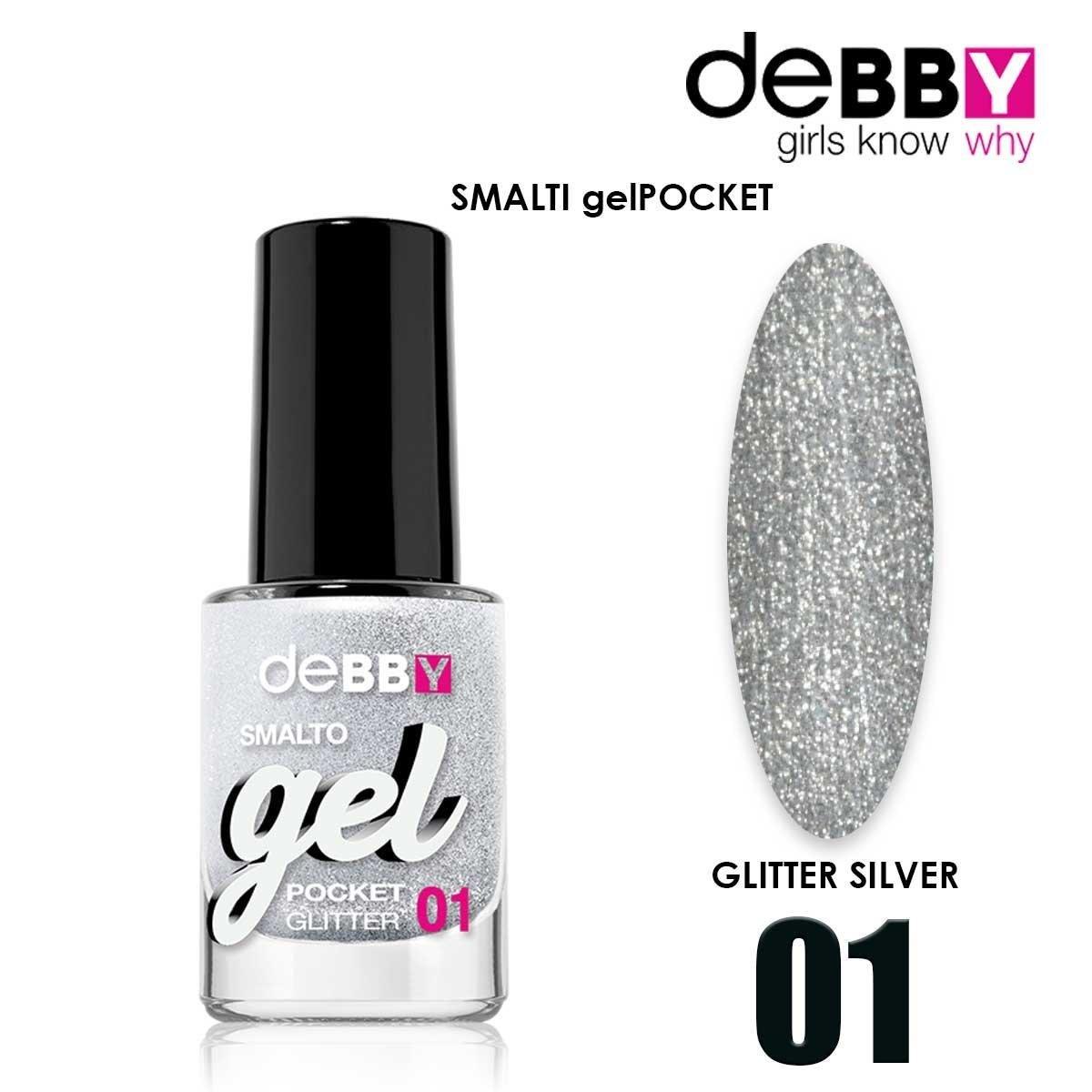 Debby smalto gel pocket 01 glitter silver