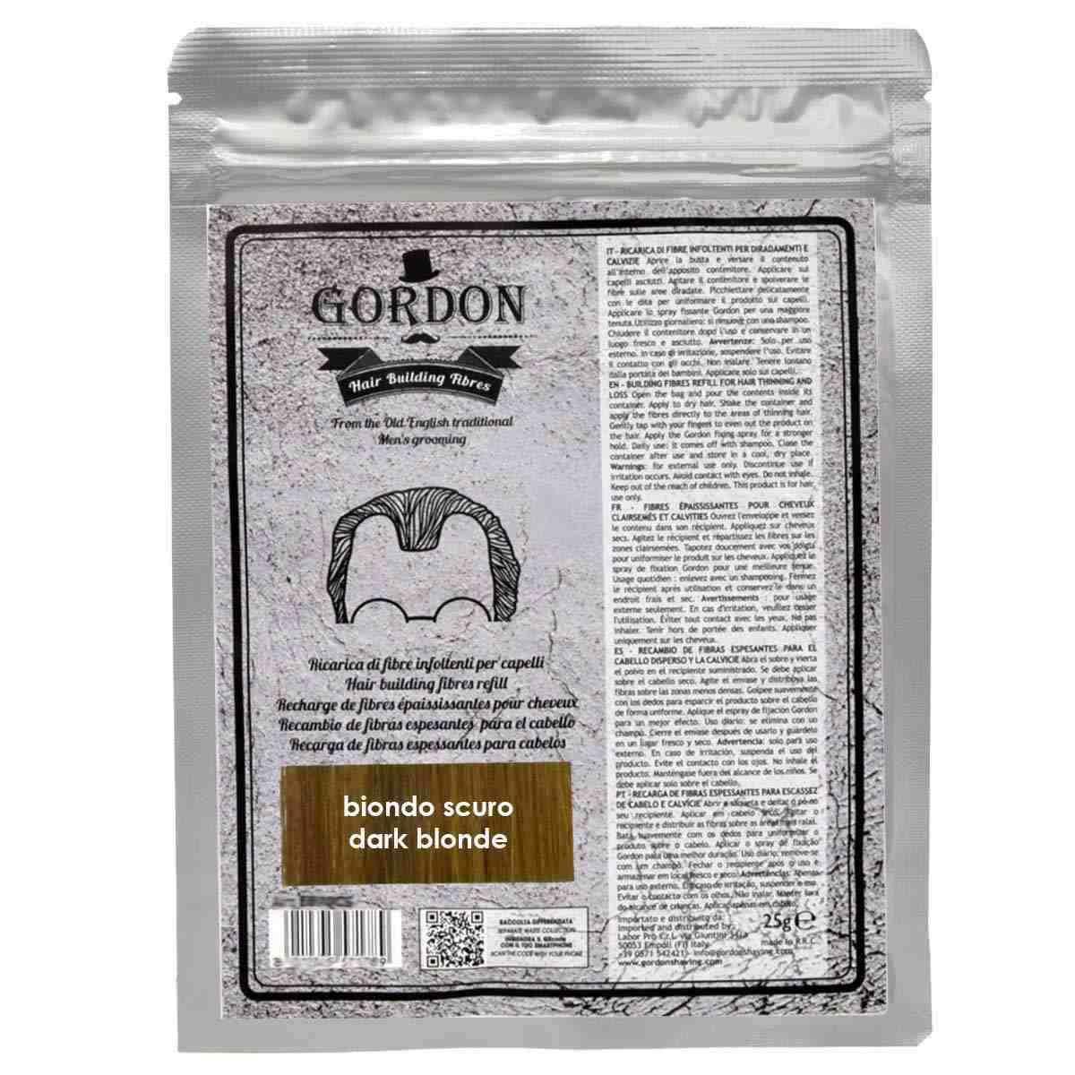 Gordon ricarica fibre infoltenti colore biondo scuro 25 gr