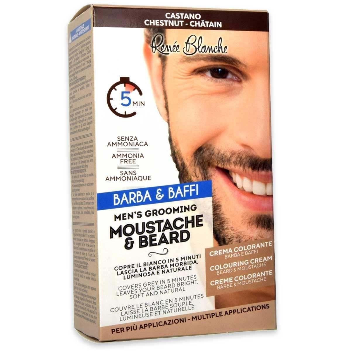Moustache & beard colore barba & baffi castano 50 ml