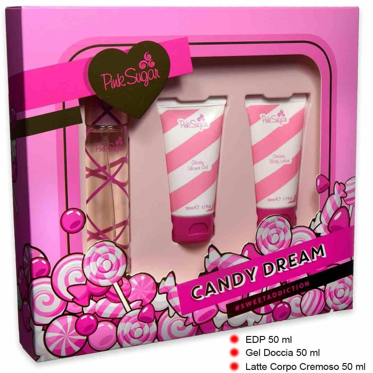 Coffret aquolina candy dream edt 50 ml + shower gel 50 ml + body lotion 50 ml