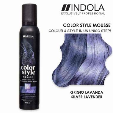 Indola color style mousse 200 ml grigio lavanda