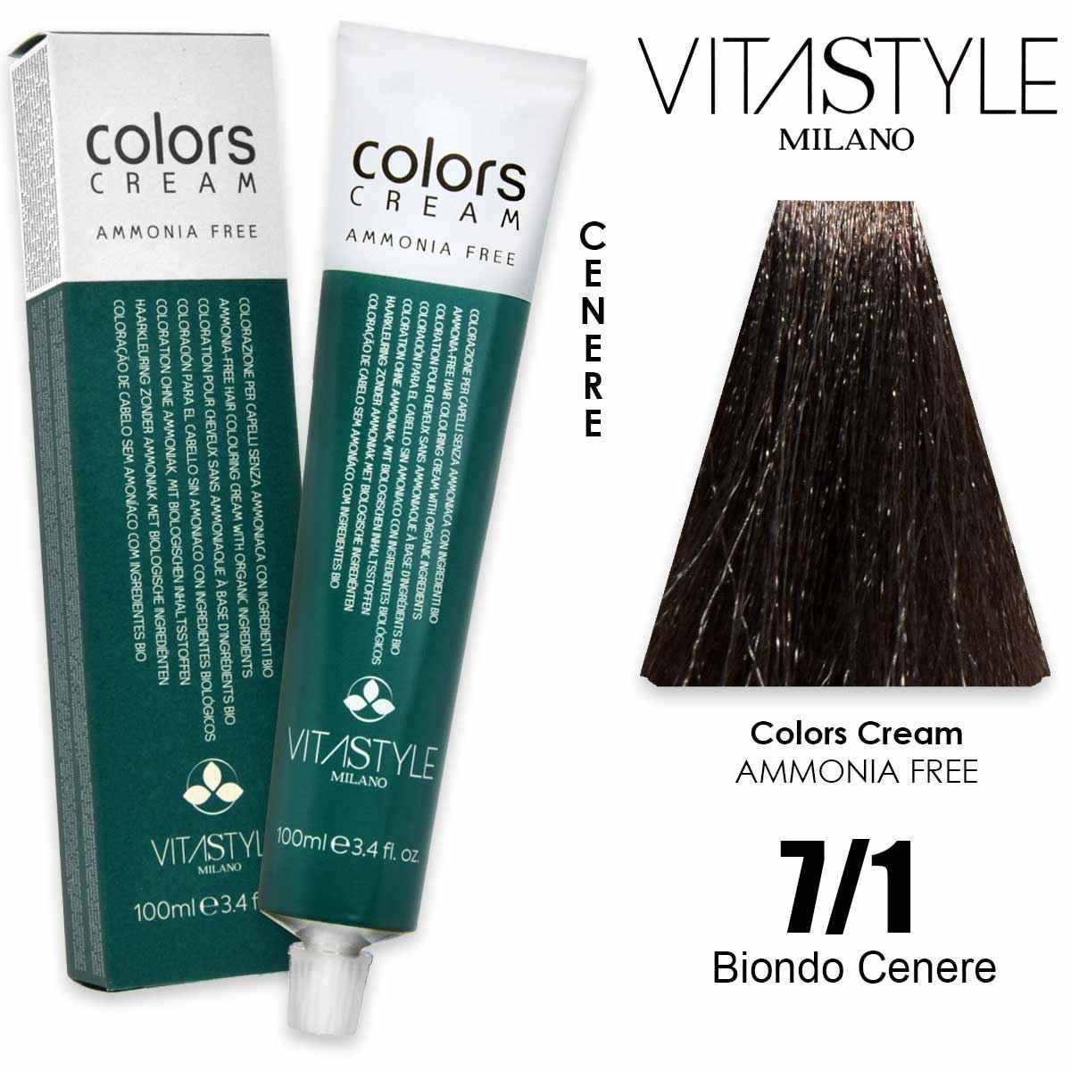Vitastyle colors cream senza ammoniaca 100 ml 7.1