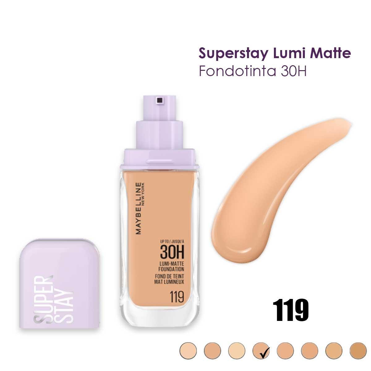 Maybelline fondotinta liquido superstay lumi matte 30h n. 119