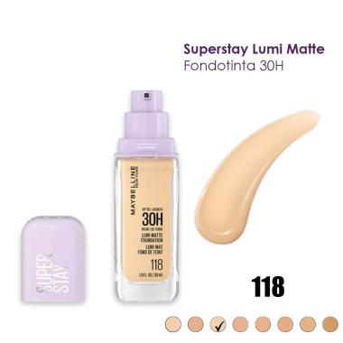 Maybelline fondotinta liquido superstay lumi matte 30h n. 118