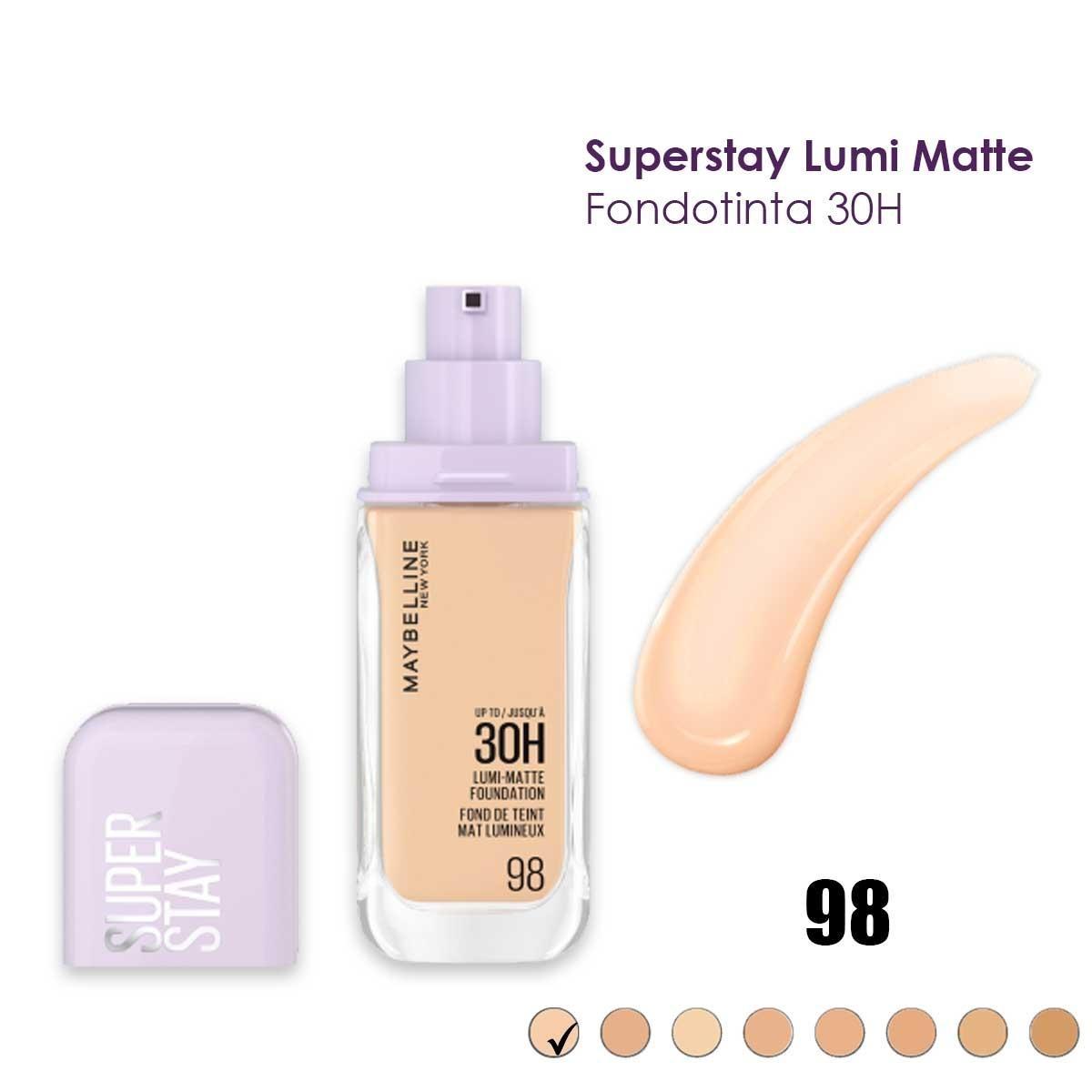 Maybelline fondotinta liquido superstay lumi matte 30h n. 98
