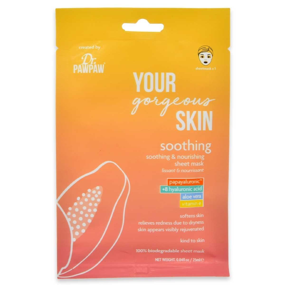 Dr. paw paw soothing sheet mask - maschera calmante 25 ml
