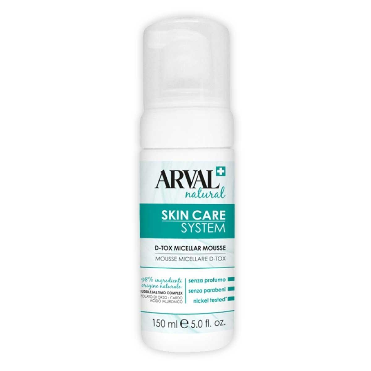 Arval natural skincare system d-tox micellar mousse - mousse micellare d-tox foamer 150 ml