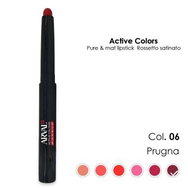 ARVAL Pure & mat lipstick n. 06 - prugna      rossetto satinato - matitone