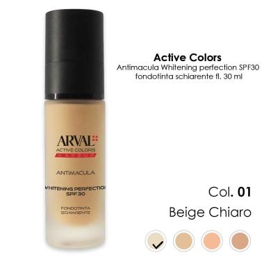 ARVAL ANTIMACULA - Whitening perfection SPF30 n. 01 - beige chiaro    fondotinta schiarente  fl 30ml