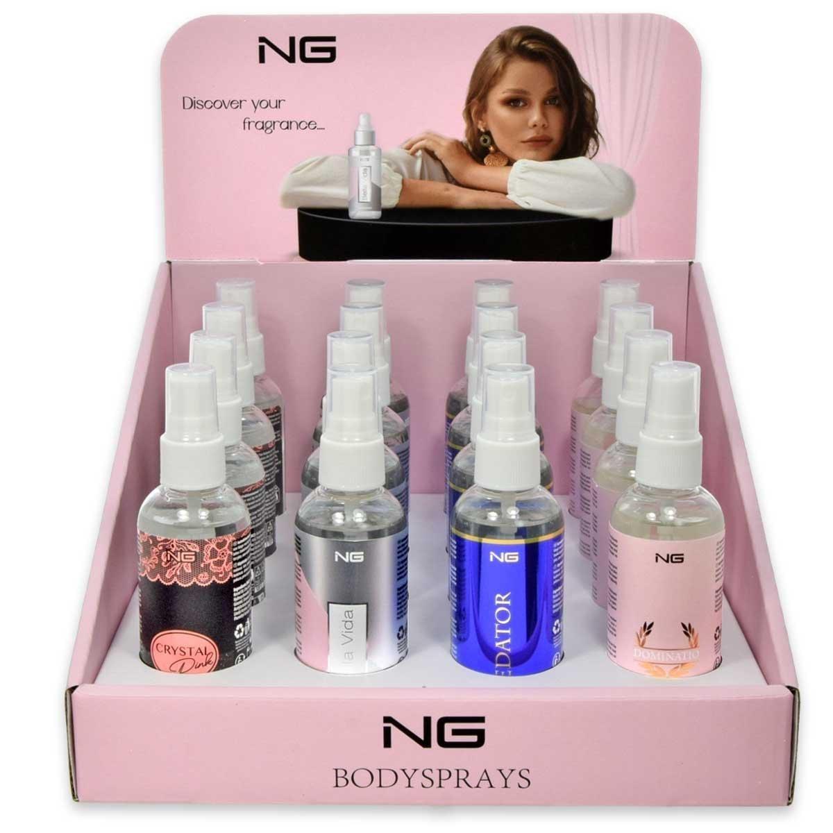 Ng - display body spray 100 ml assortito 4 ref - totale 16pz (variante pink)