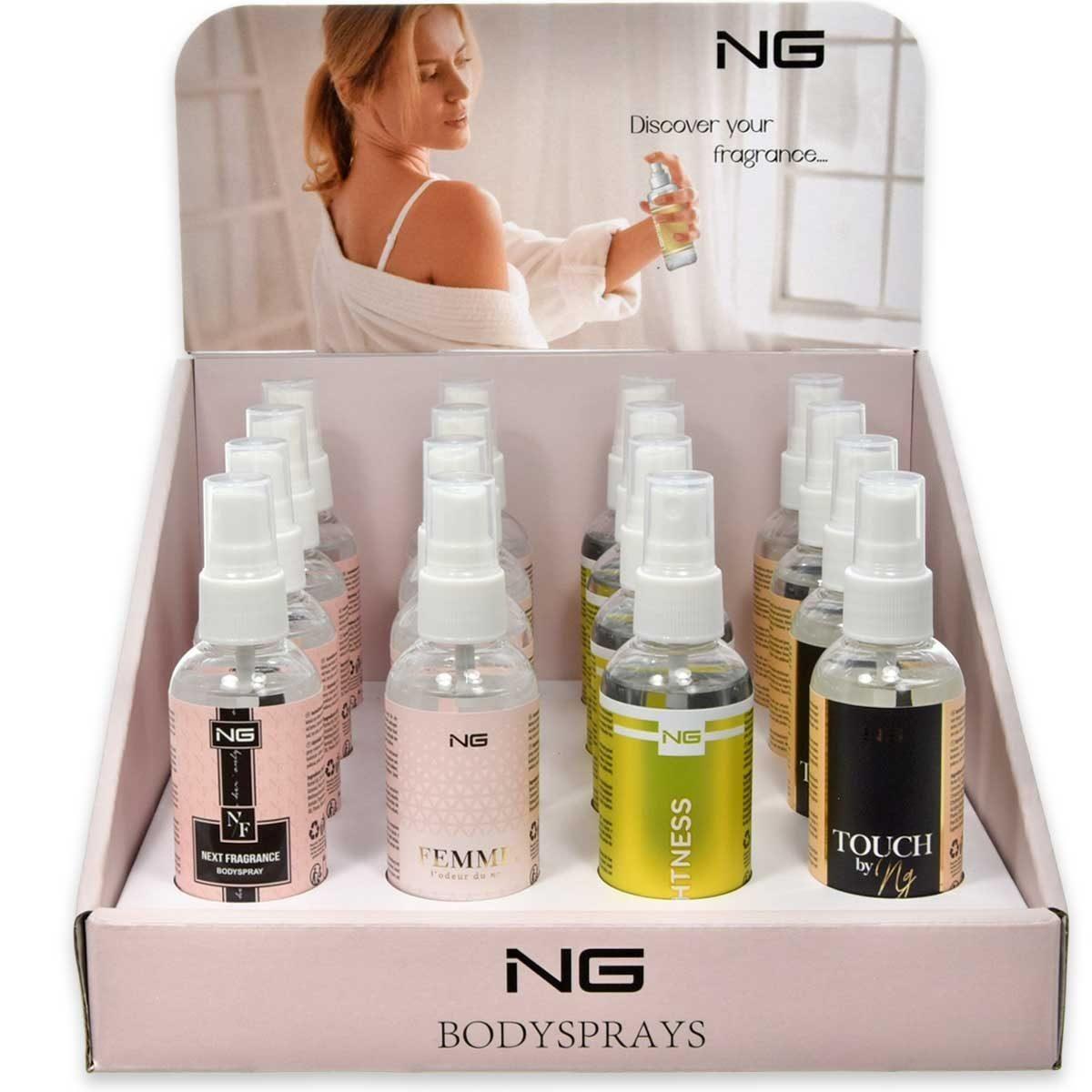 Ng - display body spray 100 ml assortito 4 ref - totale 16pz (variante beige)
