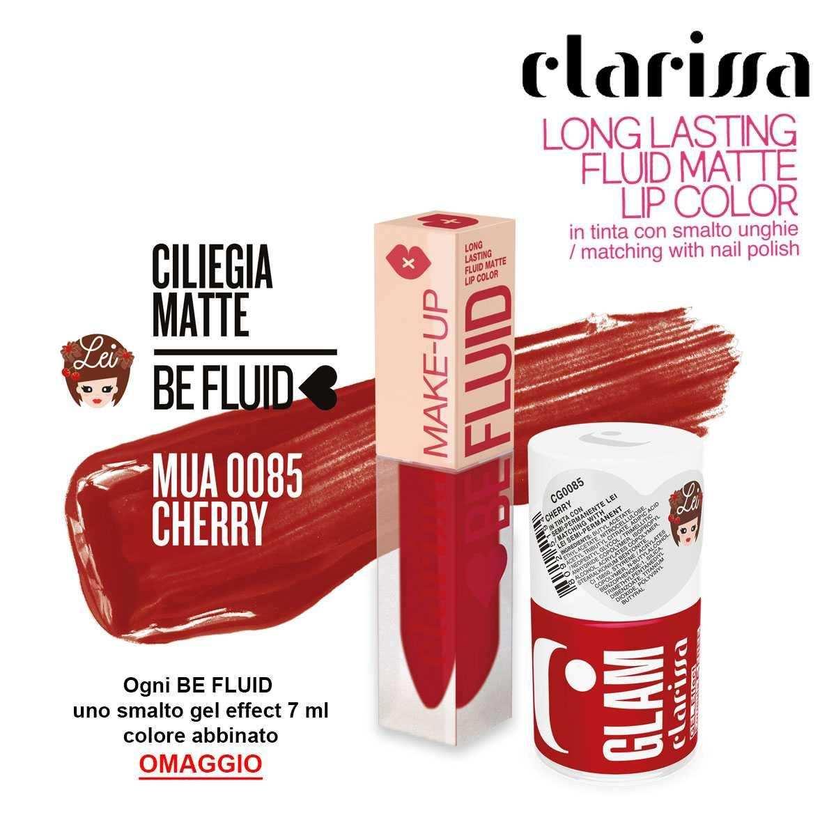 Be fluid lip color cherry ciliegia matte 4 ml