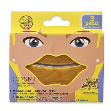 Cosmi maschera labbra in gel oro 3pz