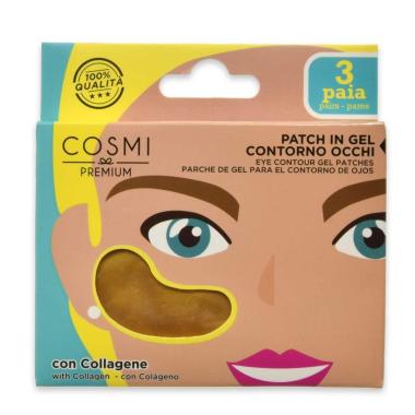 Cosmi maschera occhi in gel oro 3pz