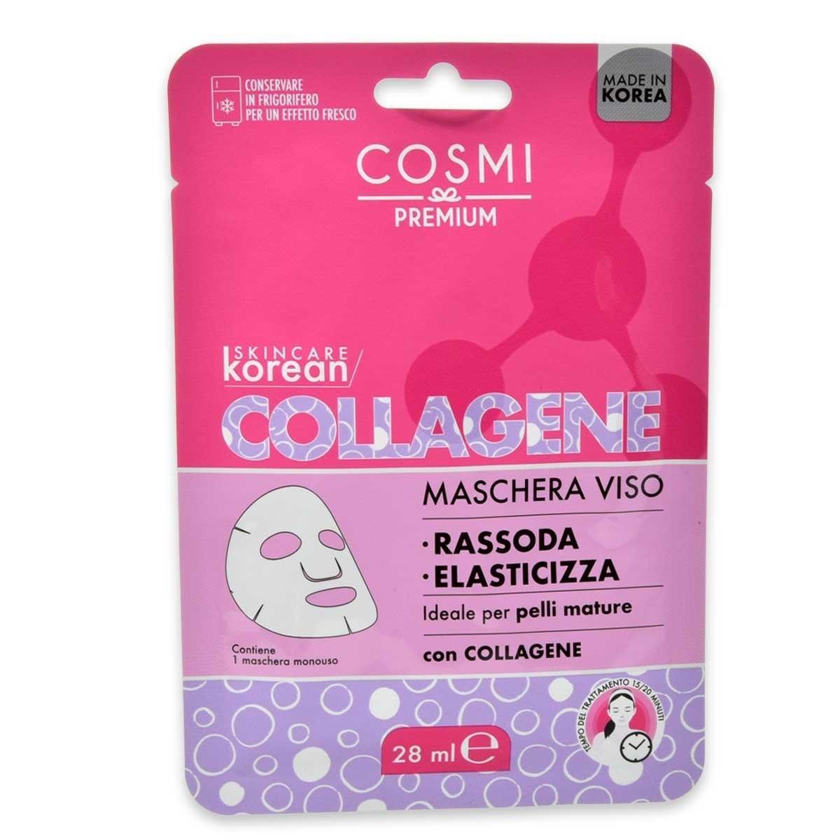 Cosmi maschera viso k-beauty collagene