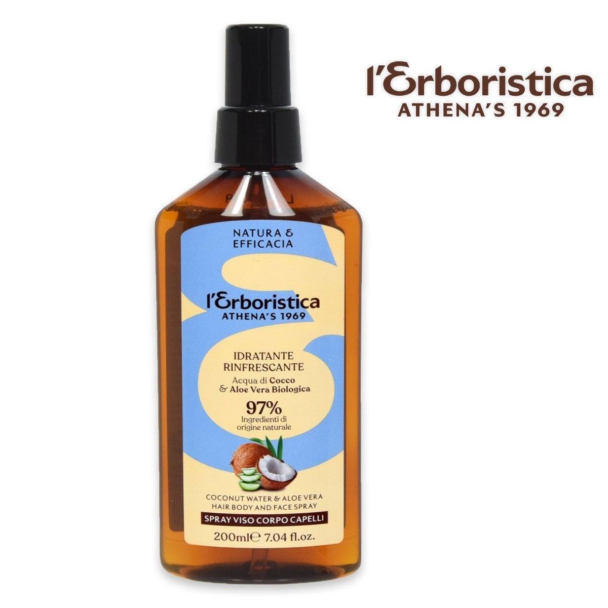 L'erboristica spray idratante rinfrescante cocco e aloe vera 200 ml