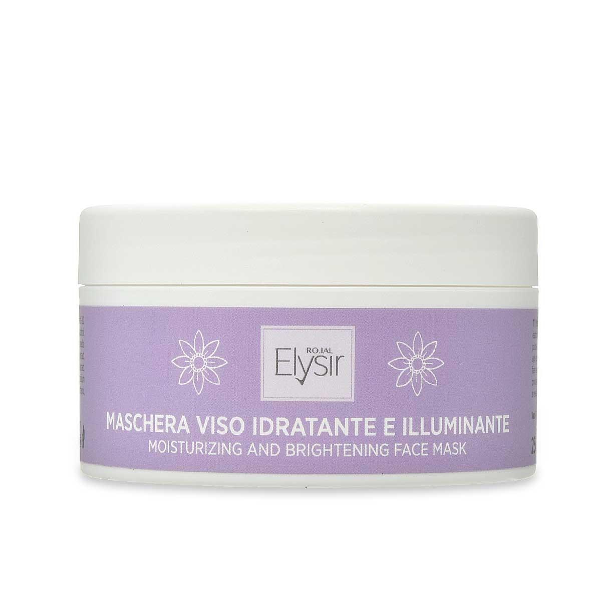 Roial elysir maschera viso idratante illuminante 250ml l con estratto di anguria e pompelmo-acido ialuronico