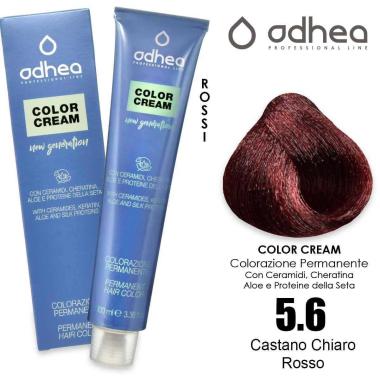 Odhea color cream con ammoniaca 100 ml - 5.6 castano chiaro rosso