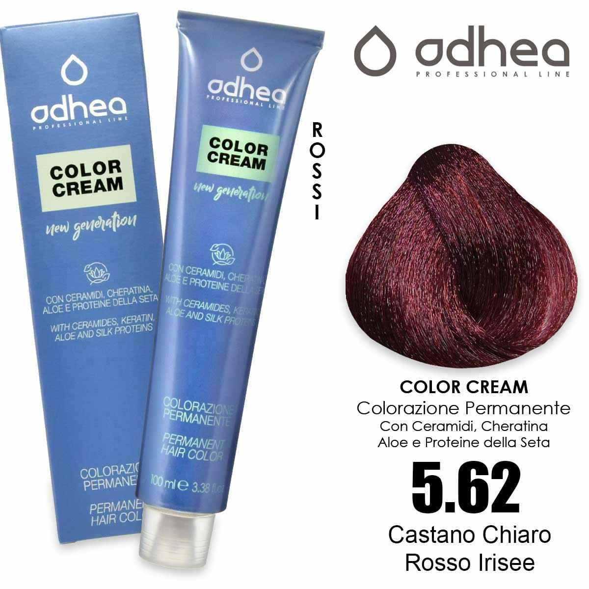 Odhea color cream con ammoniaca 100 ml - 5.62 castano chiaro rosso irise