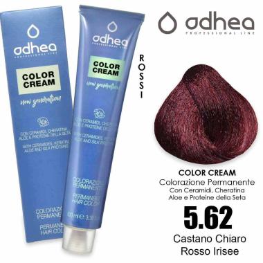 Odhea color cream con ammoniaca 100 ml - 5.62 castano chiaro rosso irise