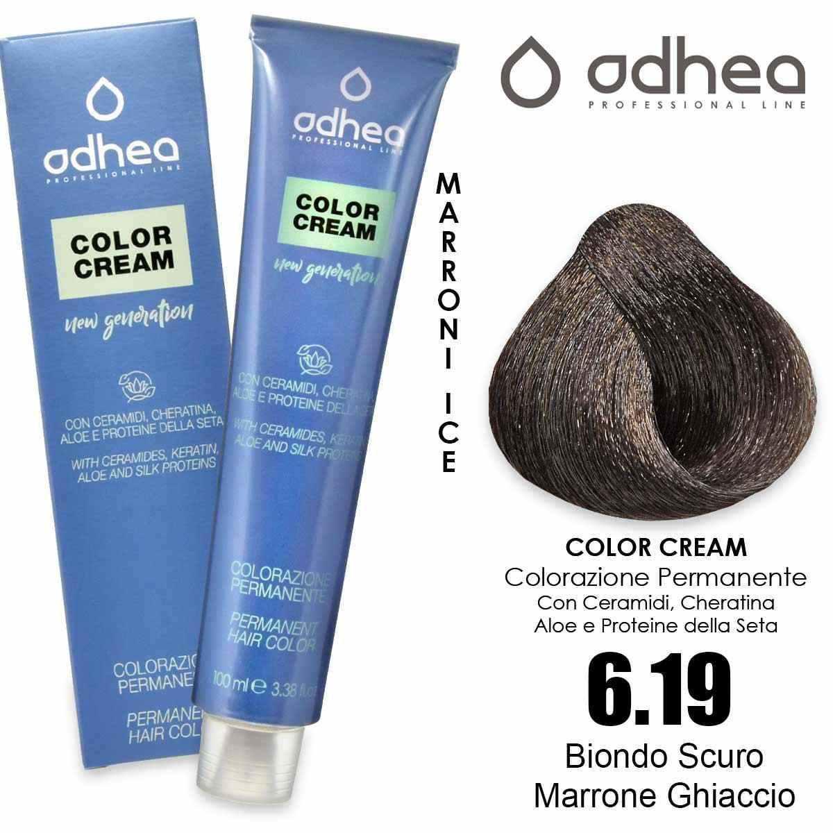Odhea color cream con ammoniaca 100 ml - 6.19 biondo scuro marrone ghiaccio