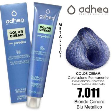 Odhea color cream con ammoniaca 100 ml - 7.011 steel blue