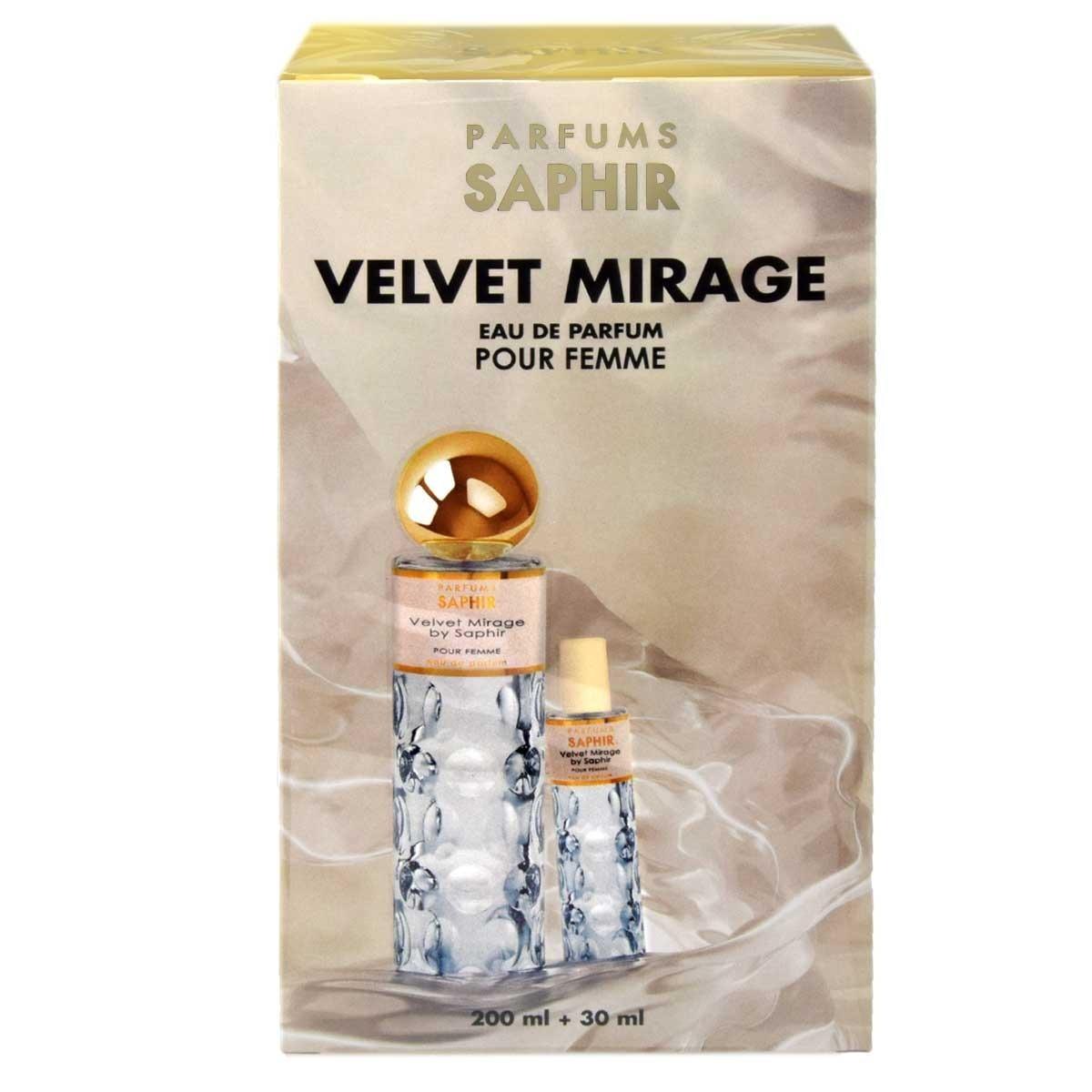 Saphir coffret edp 200 ml + edp 30 ml velvet mirage