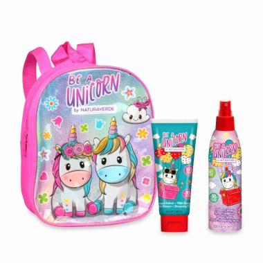 Be a unicorn giftset 3d shampoo 100 ml + bagno 100 ml + zaino