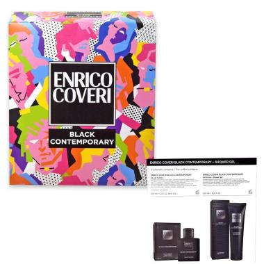 Enrico coveri coffret black contemporary edt 100 ml + shower gel 300 ml