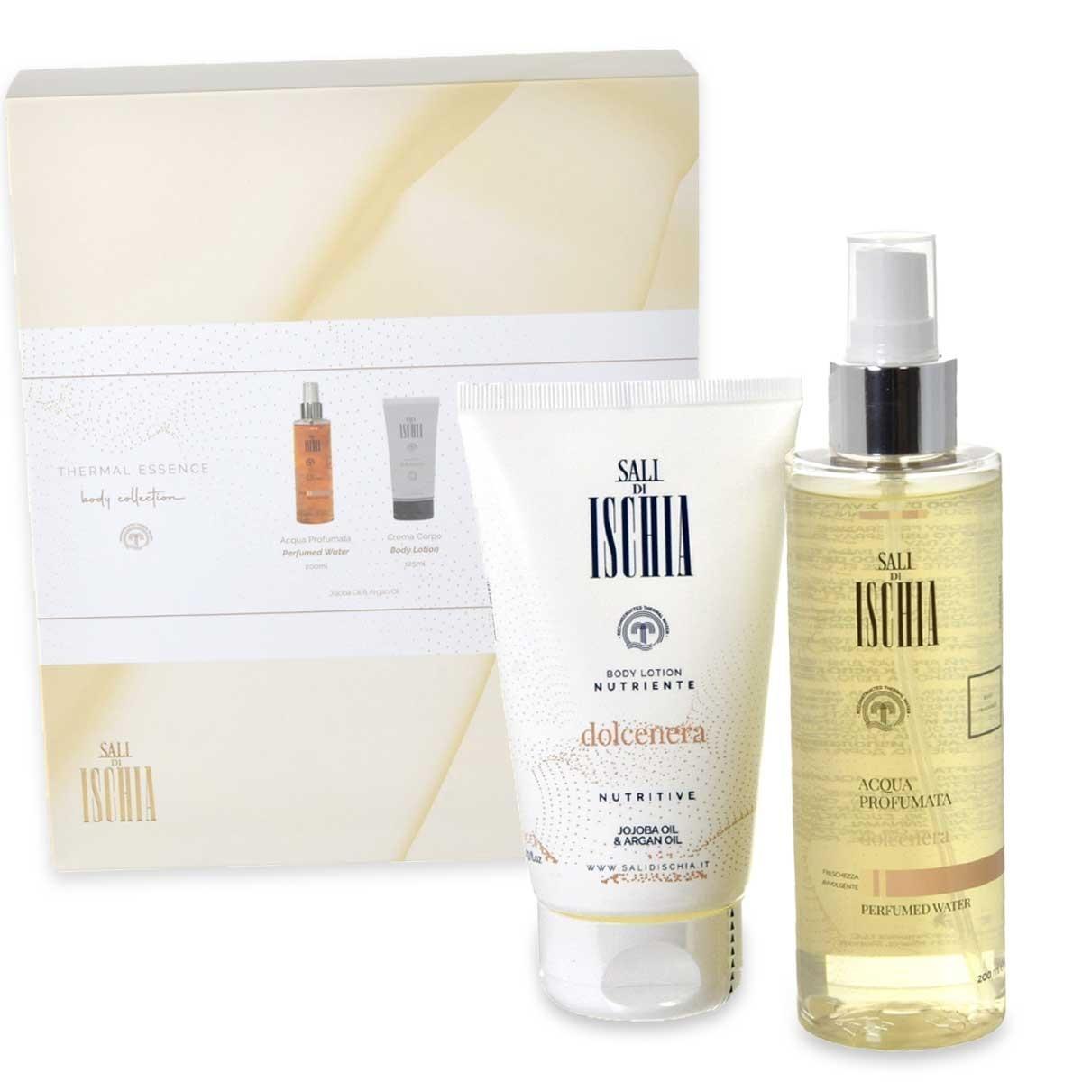 Ischia box acqua profumata 200 ml body lotion dolcenera 125 ml