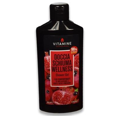 Vitamine doccia detox con centrifugati di melagrana e ribes nero