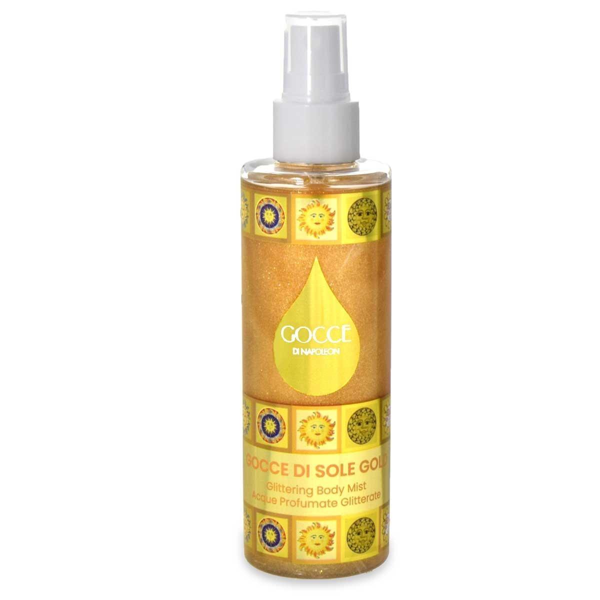Gocce di napoleon acqua corpo 200 ml gocce di sole gold glitter
