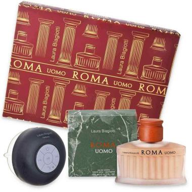 Laura biagiotti  roma uomo edt 125 ml + bluetooth speacker recharg. usb