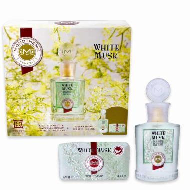 Monotheme white musk edtv 100ml pour femme + perfumed hand soap 125gr