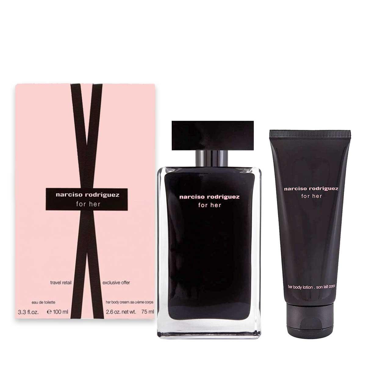 Set narciso rodriguez for her (w) edt 100ml vapo + bl 75ml