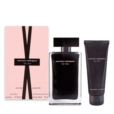 Set narciso rodriguez for her (w) edt 100ml vapo + bl 75ml