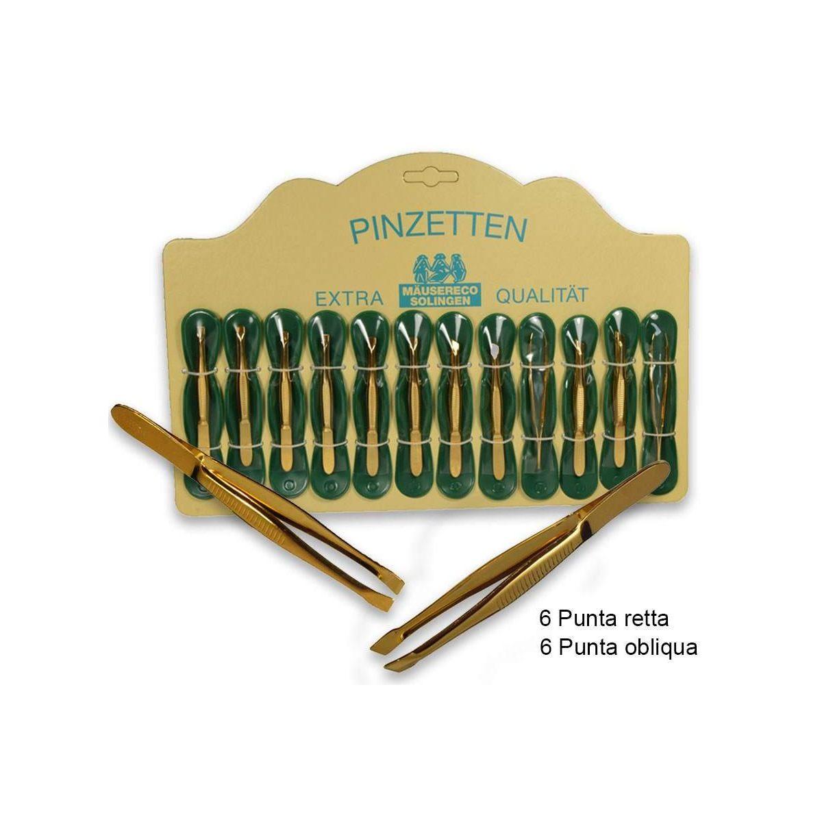 Pinzetta dorata mausereco soligen 78 mm obliqua/retta