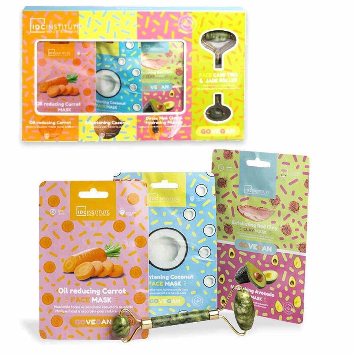 Idc institute pack 1 jade roller + 3 face mask