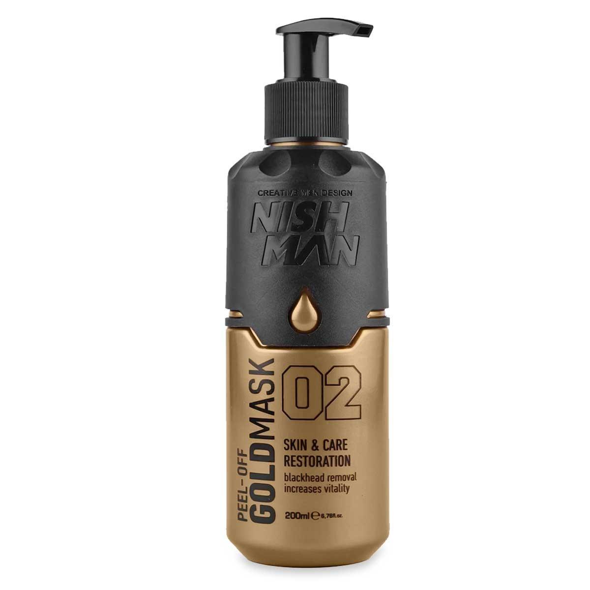 NISHMAN GOLD PEEL-OFF MASK With PUMP 200 ML