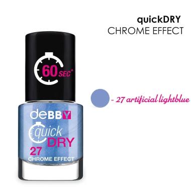 Debby smalto quick dry chrome 27 artificial lightblue