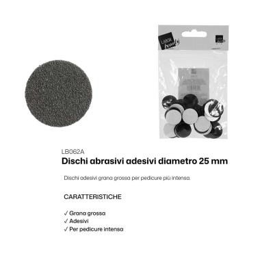 Labor dischi abrasivi adesivi grana grossa diametro 25mm conf. 50 pz