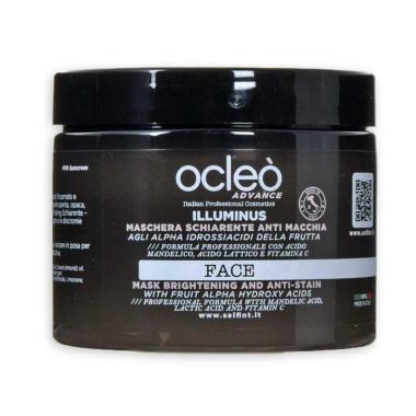 Ocleo  maschera schiarente anti macchia agli alpha idrossiacidi della frutta ml 500